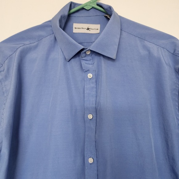 Beverly Hills Polo Club Other - Beverly Hills Polo Club Men's Large Blue Dress Shirt Button Front Long Sleeve